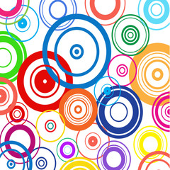 Multicolored circle on white background 