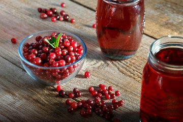 raw cranberry drink
