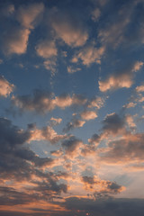 Cielo en puesta de sol