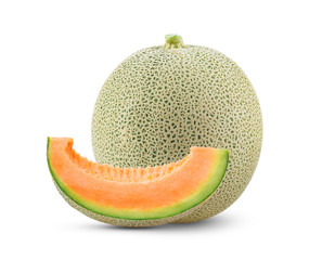 cantaloupe melon isolated on white background