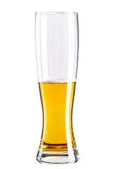 Glass of beer isolated.