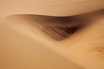 beautiful sand texture of dunes in the Sahara desert