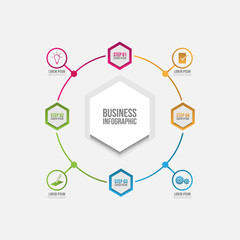 Step infographic vector template design illustration