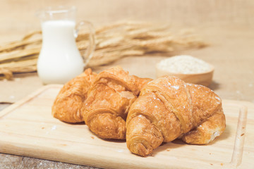 Freshly baked croissants.