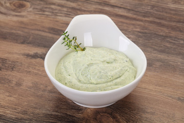 Cottage cream snack with herbs