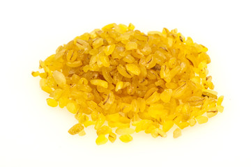 Raw dry bulghur heap for cooking