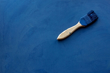 Background of detail of blue oil painting.