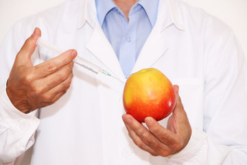 Healthy Eating -The scientist takes the analyzes from the products