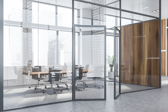 Glass Wall Meeting Room Interior