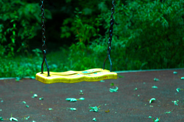 swing, playground, park, empty, play, fun,  outdoor, green,  childhood, summer, kids, lonely