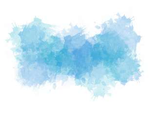 Abstract colorful shape on watercolor illustration painting background.