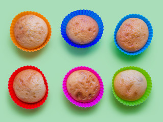 Pattern of multi-colored delicious biscuits dessert cookies cake