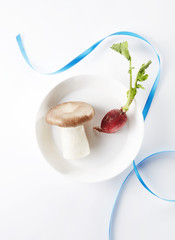 Mushroom on white background.