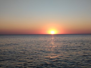 Crimean Sea at sunset. 