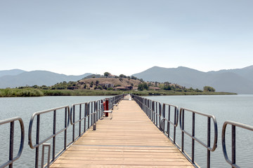 Panorama of a mountain lake (Macedonia, northwest Greece)