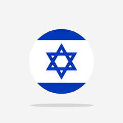 Israel Flag icon sign template color editable. Israel national symbol vector illustration for graphic and web design.