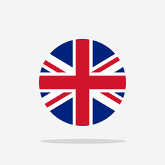 United Kingdom Flag icon sign template color editable. Great Britain national symbol vector illustration for graphic and web design.