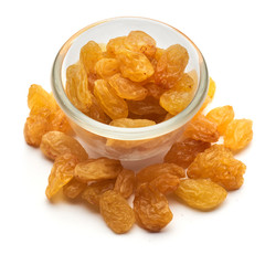 raisin light large isolated in a glass plate