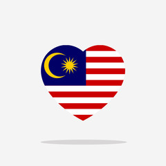 Malaysia Flag icon sign template color editable. Malaysia national symbol vector illustration for graphic and web design.