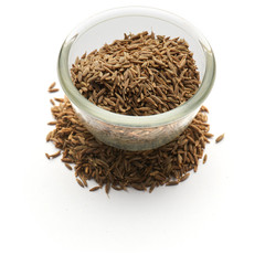 Zira Iranian seeds isolated in  a glass plate