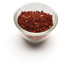 spice mix for barbecue insulated in a glass plate