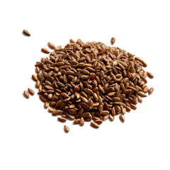 flax seeds isolated pile