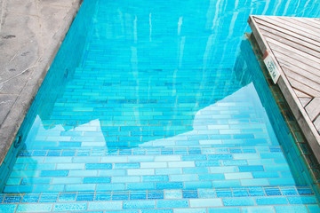 Luxury vacation Swimming pool with turquoise water