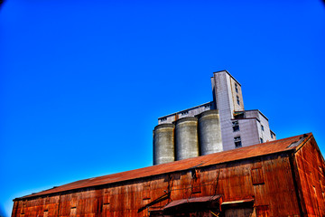 Fototapeta premium Silo and repository in Yokosuka city