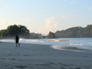 Fototapeta na wymiar Beach of Manuel Antonio National Park in Costa Rica.