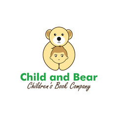 Child And Bear Logo Design For Children's Book Company