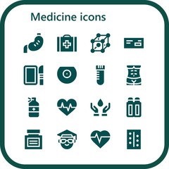 medicine icon set