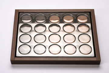 Box of chocolate on white background