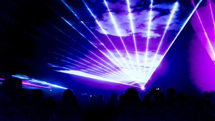 Laser show im Freien
