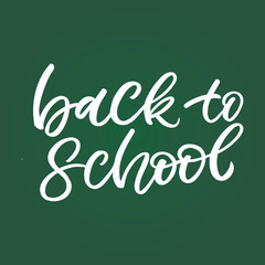 Hand drawn lettering card. The inscription: back to school. Perfect design for greeting cards, posters, T-shirts, banners, print invitations.