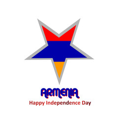 Armenia Independence Day Flat Patriotic Card. Happy National Day Armenia Vector Patriotic card. vector