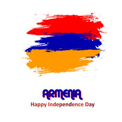 Armenia Independence Day Flat Patriotic Card. Happy National Day Armenia Vector Patriotic card. vector