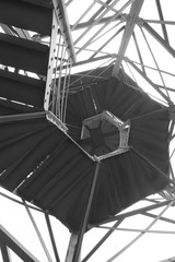 spiral staircase in modern building