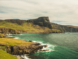 Amazing summer landscape in Neist Point, Isle of Skye in Scotland