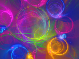 rainbow abstract fractal background 3d rendering illustration