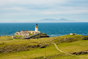 Fototapeta na wymiar Amazing summer landscape in Neist Point, Isle of Skye in Scotland