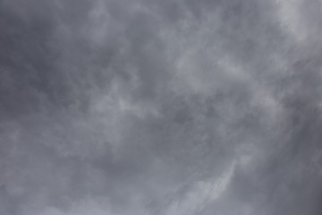 Rain stratus clouds, view from below.