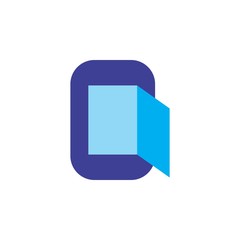 letter O with door logo design