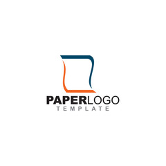 Paper logo design vector template