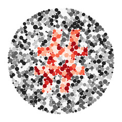 Hash Sharp sign color distributed circles dots illustration