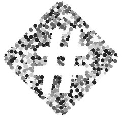 Hash Sharp sign color distributed circles dots illustration