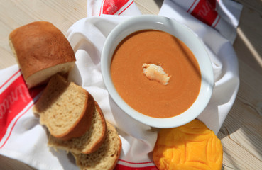 Crab Bisque with Fresh Bread 
