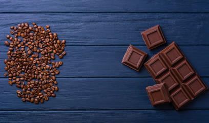 Broken chocolate bar