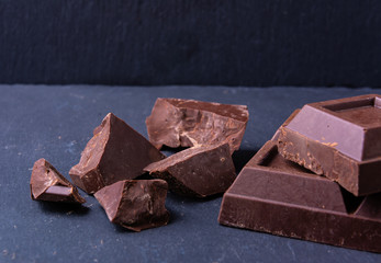 Broken chocolate bar
