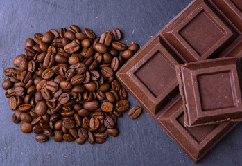 Broken chocolate bar