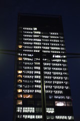 Fototapeta premium Immeuble de nuit à Tokyo